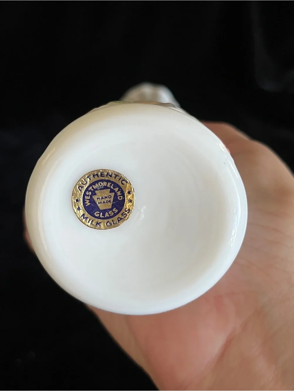 60s Tall Westmoreland BUD VASE Milk Glass Peach Pink Green Grape Design